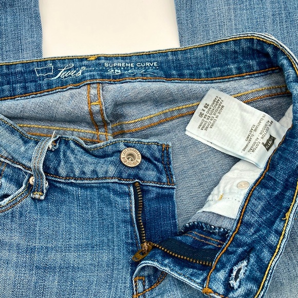 Levi’s jeans supreme curve size 28 x 30 skinny boot cut stretch jeans - Picture 6 of 7